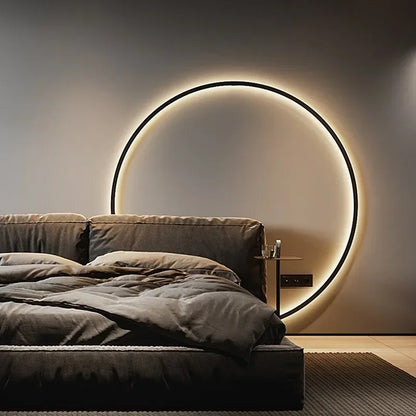 Modern Decor LED Wall Lamp for Bedroom Living Room Home Nordic Design round Ring Indoor USB Wall Sconce Lighting Fixture
